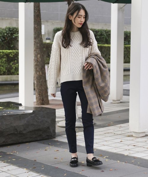 niko and...（ニコアンド）の「裏起毛スリムパンツ（その他パンツ・レディース・ブラック/ベージュ/カーキ/ネイビー・SMALL/MEDIUM/LARGE/X-SMALL）」の12枚目の写真