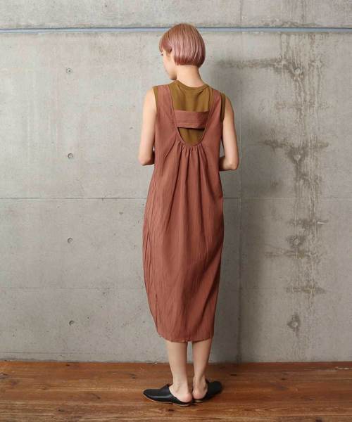 Ebonyivory エボニーアイボリー の 75dタテジワチンツ コクーンワンピース ワンピース Wear