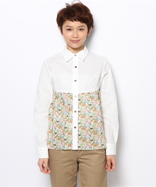 BEAMS BOY（ビームスボーイ）の「◎BEAMS BOY / リバティ ベビードールブラウス（シャツ/ブラウス・レディース・ホワイト/ブラック・ONE SIZE）」の3枚目の写真