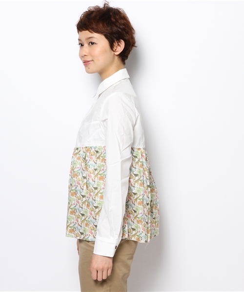 BEAMS BOY（ビームスボーイ）の「◎BEAMS BOY / リバティ ベビードールブラウス（シャツ/ブラウス・レディース・ホワイト/ブラック・ONE SIZE）」の4枚目の写真