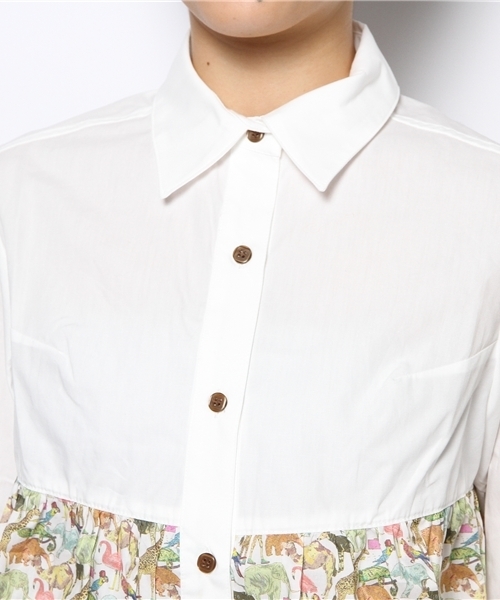 BEAMS BOY（ビームスボーイ）の「◎BEAMS BOY / リバティ ベビードールブラウス（シャツ/ブラウス・レディース・ホワイト/ブラック・ONE SIZE）」の6枚目の写真