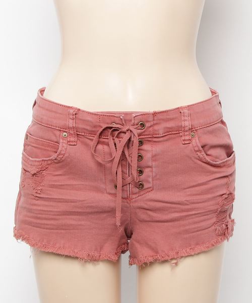 BILLABONG(ビラボン)の「ショートパンツ BILLABONG ビラボン(デニムパンツ・レディース・ホワイト/ピンク/ブルー・S/M)」の1枚目の写真