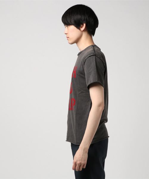 go slow caravan（ゴースローキャラバン）の「BP ピグメントフロッキープリントＴＥＥ（Tシャツ/カットソー・メンズ・ブラック/グリーン/ワイン・MEDIUM/LARGE/X-LARGE）」の5枚目の写真