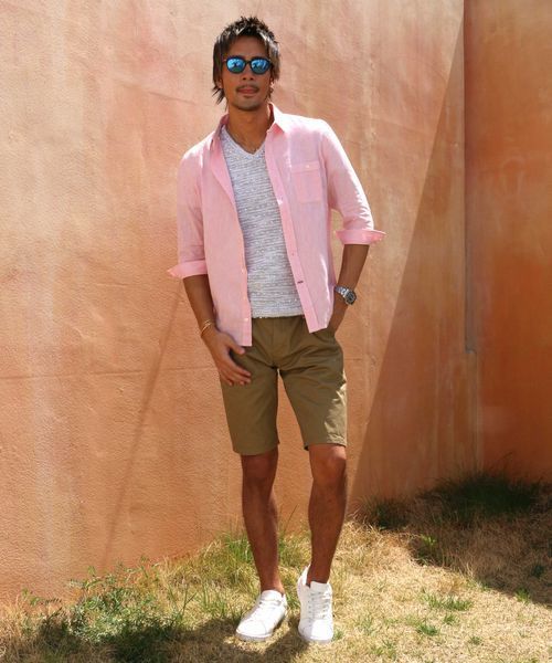 ADMIX/ATELIER SAB MEN（アドミックスアトリエサブメン）の「コットン ツイル カラー ショート パンツ（その他パンツ・メンズ・ホワイト/ブラック/ベージュ/ネイビー/ミント/ライトピンク・50/52/48）」の18枚目の写真