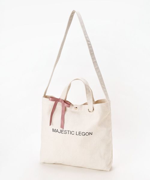 新しいスタイルメーカー直販 Legon マジェスティックレゴン のファッション Legon マジェスティックレゴン のトートバッグ リボン付ロゴトート Bag を購入できます Majestic バッグ リボン付ロゴトートbag トートバッグ Majestic