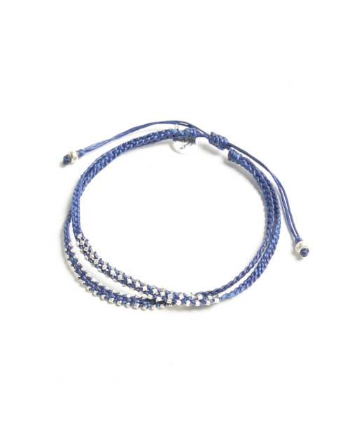 alfredoBANNISTER（アルフレッドバニスター）の「ashlandｶｯﾄ玉2連ｱﾝｸﾚｯﾄ（アンクレット・メンズ・ブラック/ネイビー/レッド/アイボリー・FREE）」の3枚目の写真