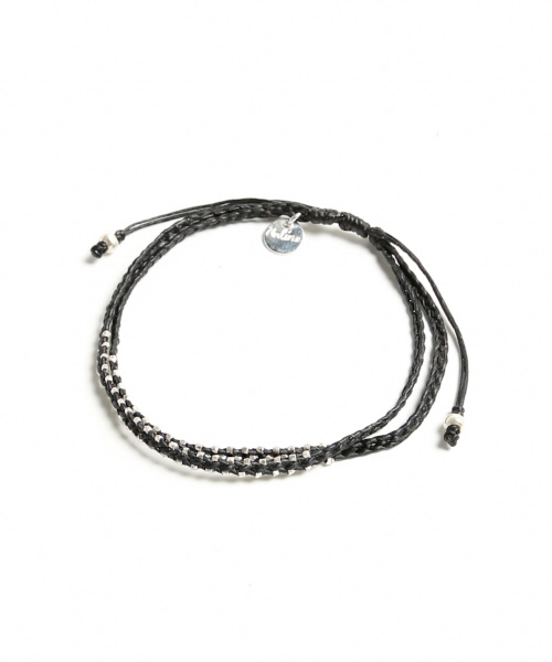 alfredoBANNISTER（アルフレッドバニスター）の「ashlandｶｯﾄ玉2連ｱﾝｸﾚｯﾄ（アンクレット・メンズ・ブラック/ネイビー/レッド/アイボリー・FREE）」の2枚目の写真