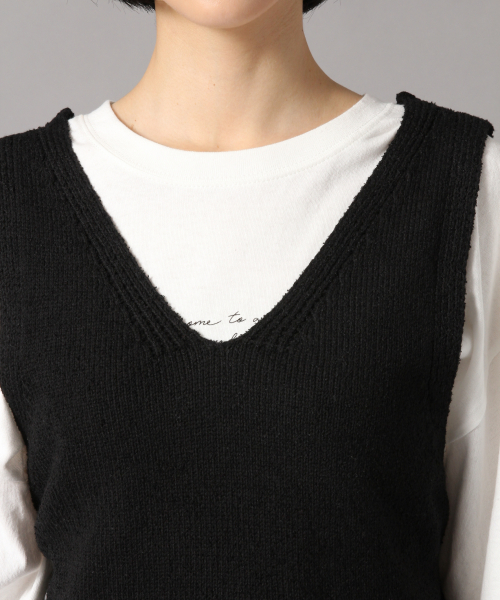 LOWRYS FARM（ローリーズファーム）の「カシュクールビスチェ　850570（ベスト・レディース・ブラック/ライトグレー/ベージュ・FREE）」の9枚目の写真