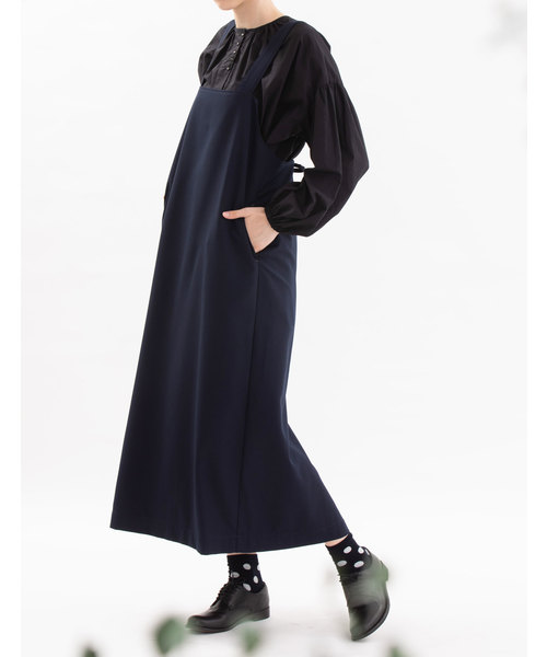 nop de nod(ノップドゥノッド)の「2wayスモックチュニックブラウス(シャツ/ブラウス・レディース・オフホワイト/ブラック/ブルー・3)」の6枚目の写真