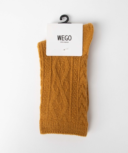 WEGO(ウィゴー)の「WEGO/ケーブルソックス(ソックス/靴下・レディース・ホワイト/ライトブラウン/ダークグリーン/ライトグレー/ブラック/マスタード/ダークグレー/パープル・FREE)」の18枚目の写真