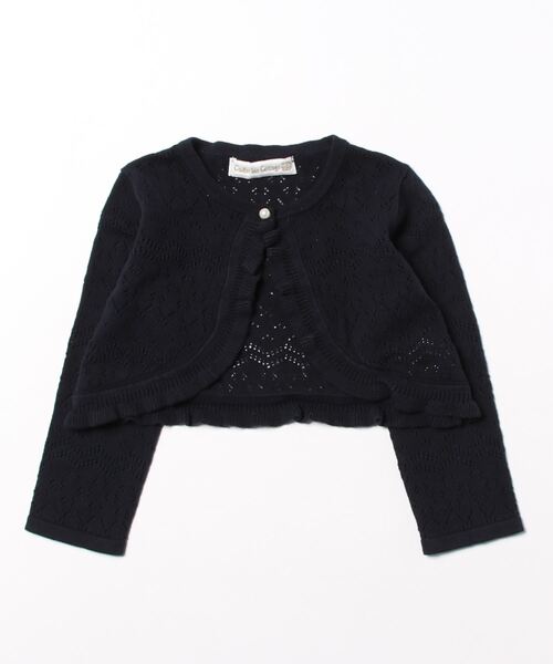 Catherine Cottage（キャサリンコテージ）の「透かし柄コットンニットボレロ（カーディガン/ボレロ・キッズ・ホワイト/ネイビー/オフホワイト・110/120/130/100/140/160/150）」の12枚目の写真