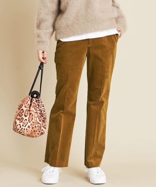 BEAUTY&YOUTH UNITED ARROWS(ビューティーアンドユースユナイテッドアローズ)の「BY∴ 16W コーデュロイフレアパンツ -ウォッシャブル-о(その他パンツ・レディース・モカ/マスタード/オフホワイト・LARGE/SMALL/MEDIUM)」の3枚目の写真