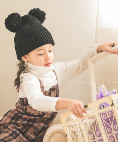 GLOBAL WORK（グローバルワーク）の「【キッズ】テレコタートルネック/長袖/853637（Tシャツ/カットソー・キッズ・ホワイト/ブラック/その他/ワインレッド/その他1・SMALL/MEDIUM/LARGE/X-LARGE/XX-LARGE）」の2枚目の写真