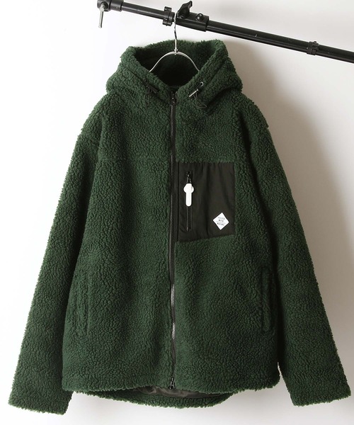 ZIP FIVE】 フード付き ボア フリース ジャケット / ブルゾン