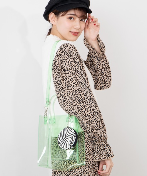 WEGO(ウィゴー)の「WEGO/クリアチューブ2wayショルダーバッグ(ショルダーバッグ・レディース・その他1/その他2/ホワイト系その他/グリーン系その他/パープル系その他・FREE)」の4枚目の写真