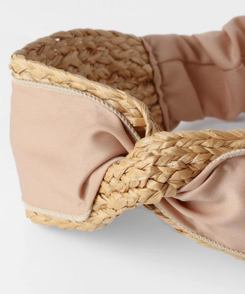 SMELLY（スメリー）の「ラタンコンビヘアターバン∴（ヘアバンド・レディース・ピンク・-）」の5枚目の写真