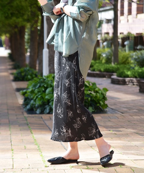 Ambre Neige（アンブルネージュ）の「プリーツＩラインスカート／【WEB/EC限定商品】（スカート・レディース・ブラック/オフホワイト/グリーン系その他・FREE）」の13枚目の写真