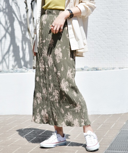 Ambre Neige（アンブルネージュ）の「プリーツＩラインスカート／【WEB/EC限定商品】（スカート・レディース・ブラック/オフホワイト/グリーン系その他・FREE）」の12枚目の写真