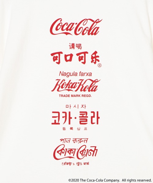 Coca Cola(コカコーラ)の「∴WEGO/COCA-COLA バックプリントTシャツ(Tシャツ/カットソー・レディース・ホワイト/ブラック・FREE)」の21枚目の写真