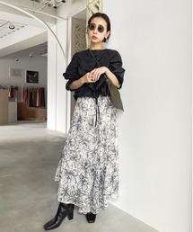 ＡＭＥＲＩ ADAM VOLUME SKIRT ジャガードシフォン￼ Ｓ AMERI ADAM VOLUME SKIRT ジャガードシフォン￼ S - メルカリ