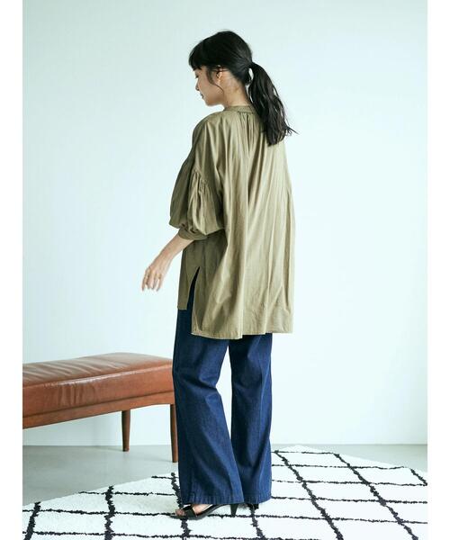 earth music&ecology(アースミュージックアンドエコロジー)の「綿レーヨンカフタンチュニック *(Tシャツ/カットソー・レディース・アイボリー/ベージュ/テラコッタ/カーキ・FREE)」の15枚目の写真