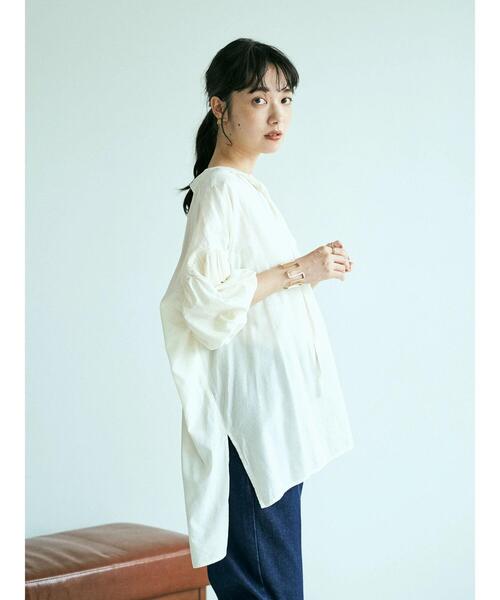 earth music&ecology(アースミュージックアンドエコロジー)の「綿レーヨンカフタンチュニック *(Tシャツ/カットソー・レディース・アイボリー/ベージュ/テラコッタ/カーキ・FREE)」の17枚目の写真