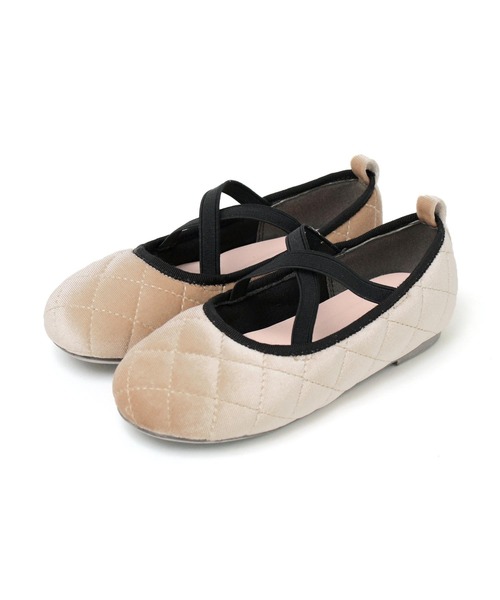 SOROTTO(ソロット)の「【ママとお揃い】キルティングクロスバレエシューズ(バレエシューズ・キッズ・ブラック/グレー/パープル/アイボリー/ブルー/ピンク/ブラック系その他/ホワイト系その他/ライトブラウン/ブラウン/ブラウン系その他・16.0cm/17.0cm/18.0cm/19.0cm/20.0cm/21.0cm/22.0cm)」の12枚目の写真