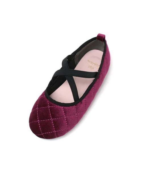 SOROTTO(ソロット)の「【ママとお揃い】キルティングクロスバレエシューズ(バレエシューズ・キッズ・ブラック/グレー/パープル/アイボリー/ブルー/ピンク/ブラック系その他/ホワイト系その他/ライトブラウン/ブラウン/ブラウン系その他・16.0cm/17.0cm/18.0cm/19.0cm/20.0cm/21.0cm/22.0cm)」の18枚目の写真