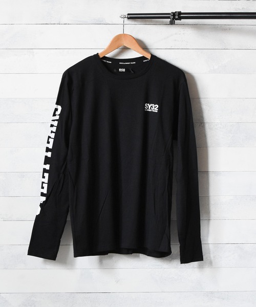 【セール】『SY32 by SWEET YEARS』ARM LOGO L/S TEE（Tシャツ/カットソー）｜SY32 by SWEET YEARS（エスワイサーティトゥバイスィートイヤーズ）