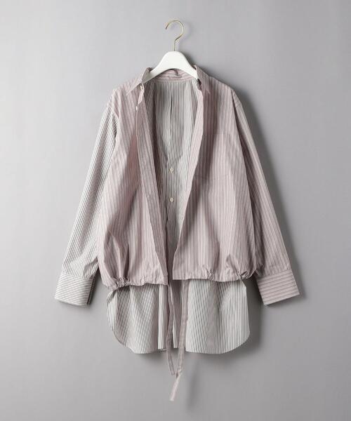 beautiful people ストライプドローストリングシャツ BEAUTY&YOUTH UNITED ARROWS（ビューティーアンドユース