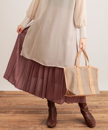 natural couture | 【WEB限定カラー有り】モードな太ピッチダブルプリーツスカート(スカート)