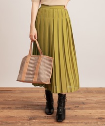 natural couture | 【WEB限定カラー有り】モードな太ピッチダブルプリーツスカート(スカート)
