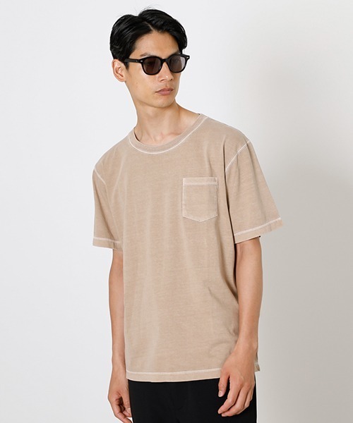 ｢A-C-Z｣2トーンピグメントTシャツ 半袖