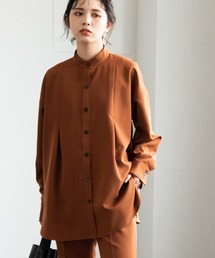 Aunt Marie's | タックバンドカラーシャツジャケット 2020aw / AUNT MARIE'S(シャツ/ブラウス)