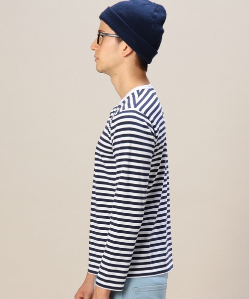 BEAUTY&YOUTH UNITED ARROWS（ビューティーアンドユースユナイテッドアローズ）の「BY ボーダー クルーネック カットソー ◆（Tシャツ/カットソー・メンズ・ブラック/コバルトブルー/ネイビー・SMALL/LARGE/X-LARGE/MEDIUM）」の10枚目の写真