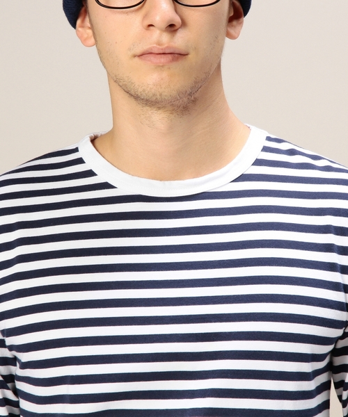 BEAUTY&YOUTH UNITED ARROWS（ビューティーアンドユースユナイテッドアローズ）の「BY ボーダー クルーネック カットソー ◆（Tシャツ/カットソー・メンズ・ブラック/コバルトブルー/ネイビー・SMALL/LARGE/X-LARGE/MEDIUM）」の12枚目の写真