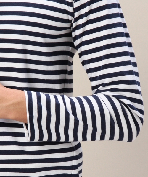 BEAUTY&YOUTH UNITED ARROWS（ビューティーアンドユースユナイテッドアローズ）の「BY ボーダー クルーネック カットソー ◆（Tシャツ/カットソー・メンズ・ブラック/コバルトブルー/ネイビー・SMALL/LARGE/X-LARGE/MEDIUM）」の13枚目の写真