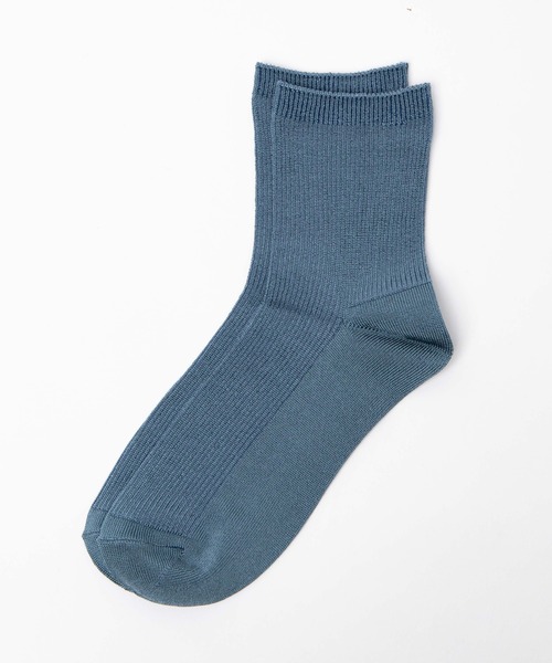 WEGO（ウィゴー）の「WEGO/レーヨンリブ無地ソックス（ソックス/靴下・レディース・ホワイト/ブラック/パープル/ブラウン/ブルー/ライトブラウン/マスタード/グリーン系その他・FREE）」の6枚目の写真