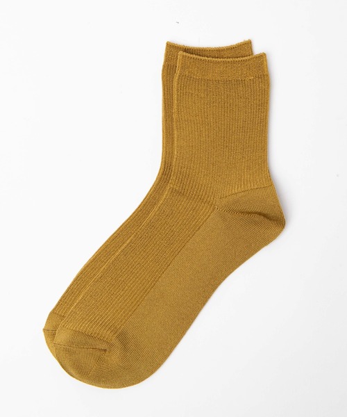 WEGO（ウィゴー）の「WEGO/レーヨンリブ無地ソックス（ソックス/靴下・レディース・ホワイト/ブラック/パープル/ブラウン/ブルー/ライトブラウン/マスタード/グリーン系その他・FREE）」の8枚目の写真