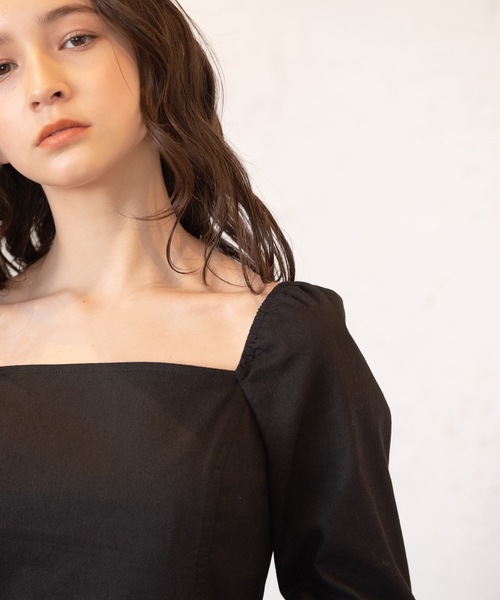 flowriri（フロウリリ）の「flowriri デニムロングワンピース（ワンピース・レディース・ネイビー/ブラック・FREE）」の3枚目の写真