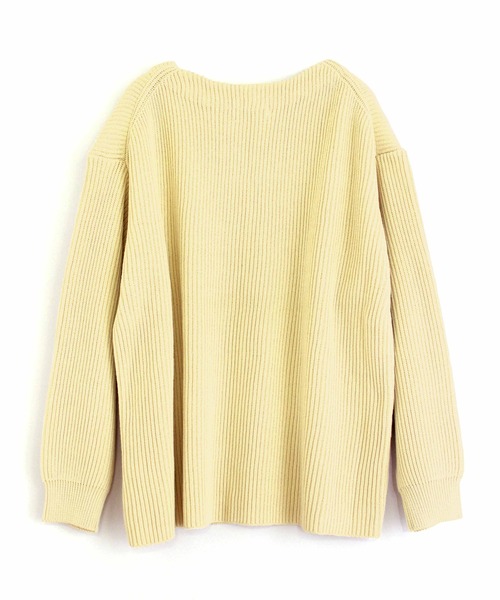 RNA-N(アールエヌエーエヌ)の「K2535 畦コットンニット(ニット/セーター・レディース・グレー/イエロー/ブルー・MEDIUM)」の4枚目の写真