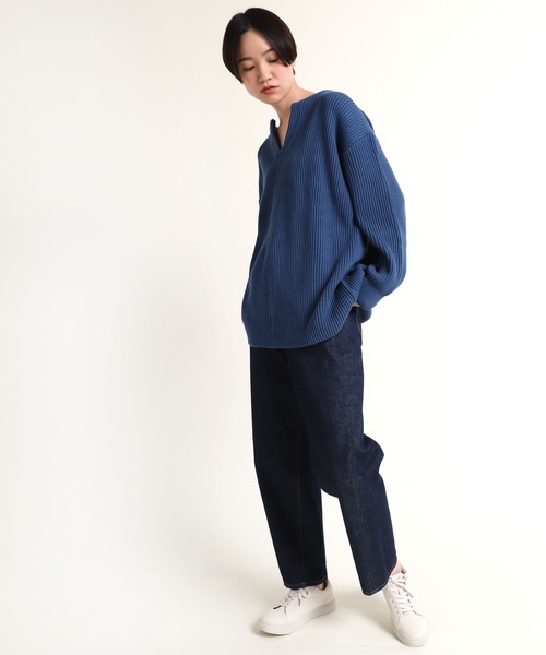 RNA-N(アールエヌエーエヌ)の「K2535 畦コットンニット(ニット/セーター・レディース・グレー/イエロー/ブルー・MEDIUM)」の20枚目の写真