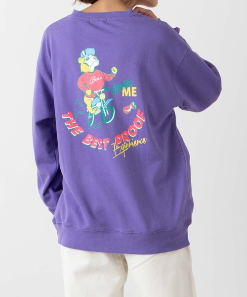 WEGO（ウィゴー）の「WEGO/アニマルモチーフプリントプルオーバー（スウェット・レディース・ライトパープル/スミクロ・SMALL/MEDIUM/LARGE）」の2枚目の写真