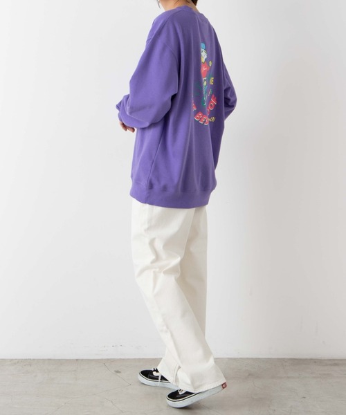 WEGO（ウィゴー）の「WEGO/アニマルモチーフプリントプルオーバー（スウェット・レディース・ライトパープル/スミクロ・SMALL/MEDIUM/LARGE）」の12枚目の写真