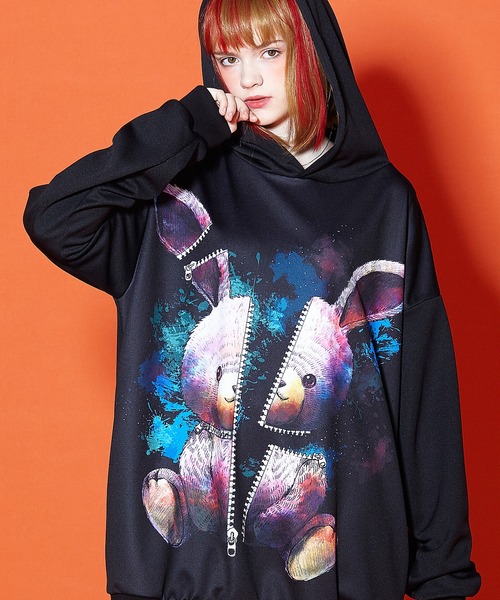 ankoROCK（アンコロック）の「Zipperz！(ジッパーズ)ウサギプルオーバーパーカー スーパービッグ（パーカー）」 WEAR