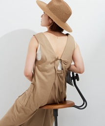 Auntie Rosa Holiday | 【後ろ姿も可愛い】バックシャンリネンサロペット(サロペット/オーバーオール)