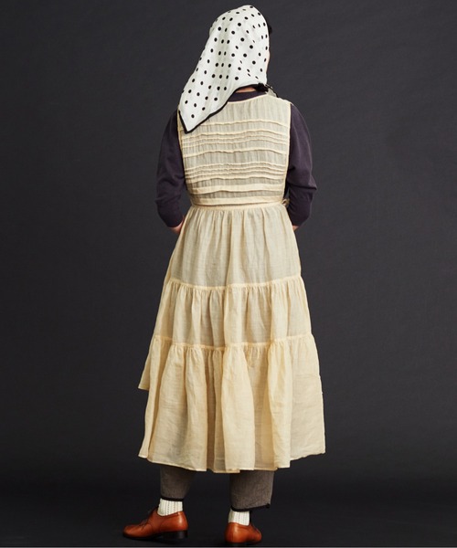 Malle(マル)の「malle Ramieノースリラップドレス(ワンピース・レディース・ピンク/キナリ/ネイビー・FREE)」の7枚目の写真