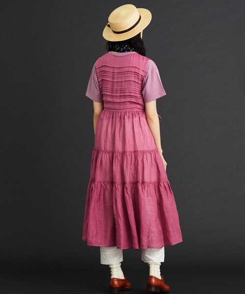 Malle(マル)の「malle Ramieノースリラップドレス(ワンピース・レディース・ピンク/キナリ/ネイビー・FREE)」の17枚目の写真