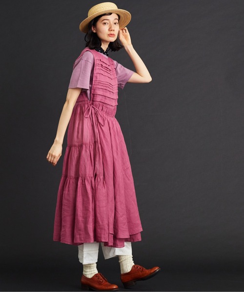 Malle(マル)の「malle Ramieノースリラップドレス(ワンピース・レディース・ピンク/キナリ/ネイビー・FREE)」の19枚目の写真