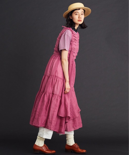 Malle(マル)の「malle Ramieノースリラップドレス(ワンピース・レディース・ピンク/キナリ/ネイビー・FREE)」の22枚目の写真